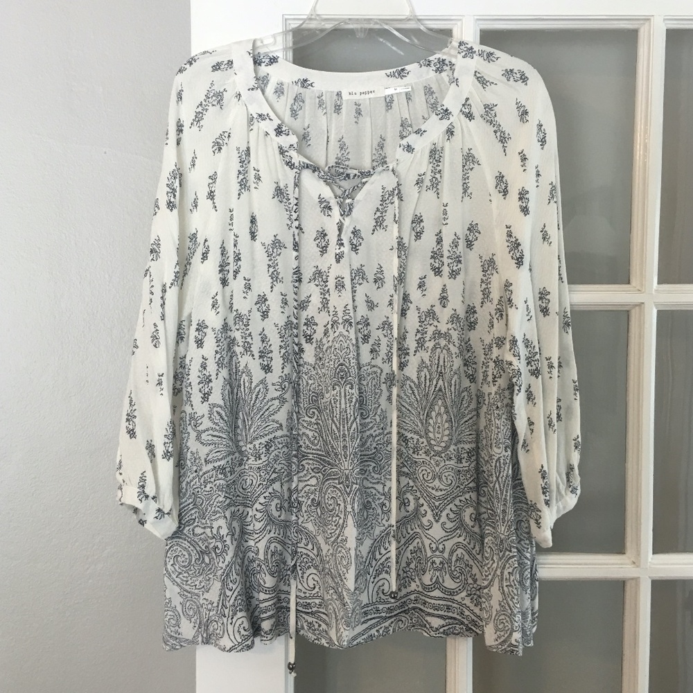Blu Pepper Tunic Blouse